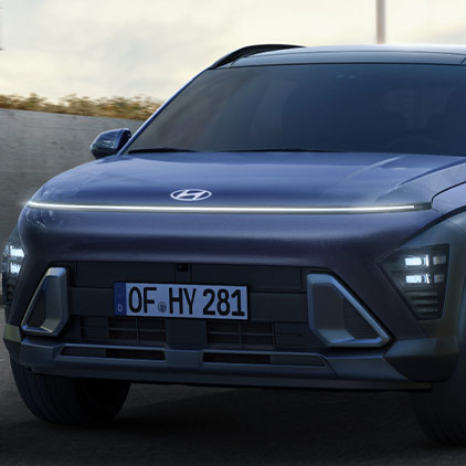 Hyundai LED-Fussraumbeleuchtung blau vorn