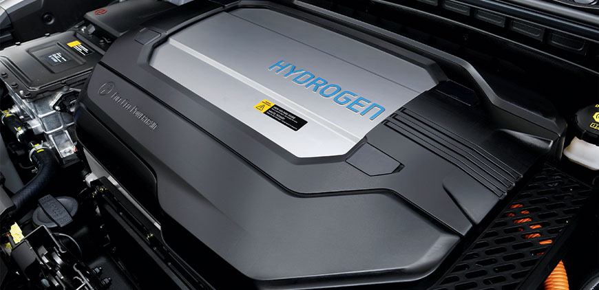 Hyundai Nexo Wasserstoff-Fahrzeug Motorbild