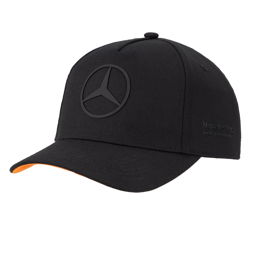 Mercedes-Benz Trucks Cap Schwarz Orange Baumwolle Verstellbar