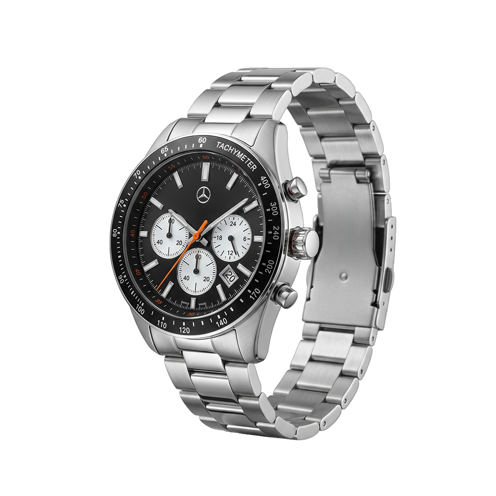Mercedes-Benz Actros Chronograph Armbanduhr aus Edelstahl 10 ATM