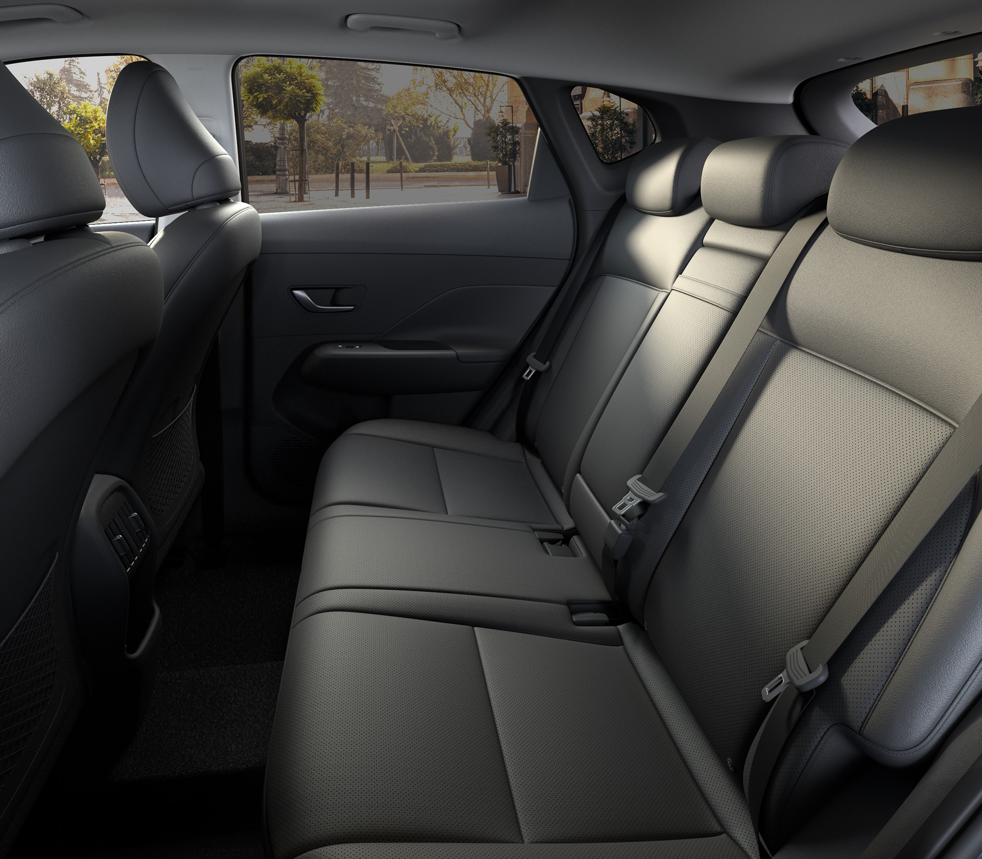 Hyundai KONA Innenraum Rückbank in schwarz