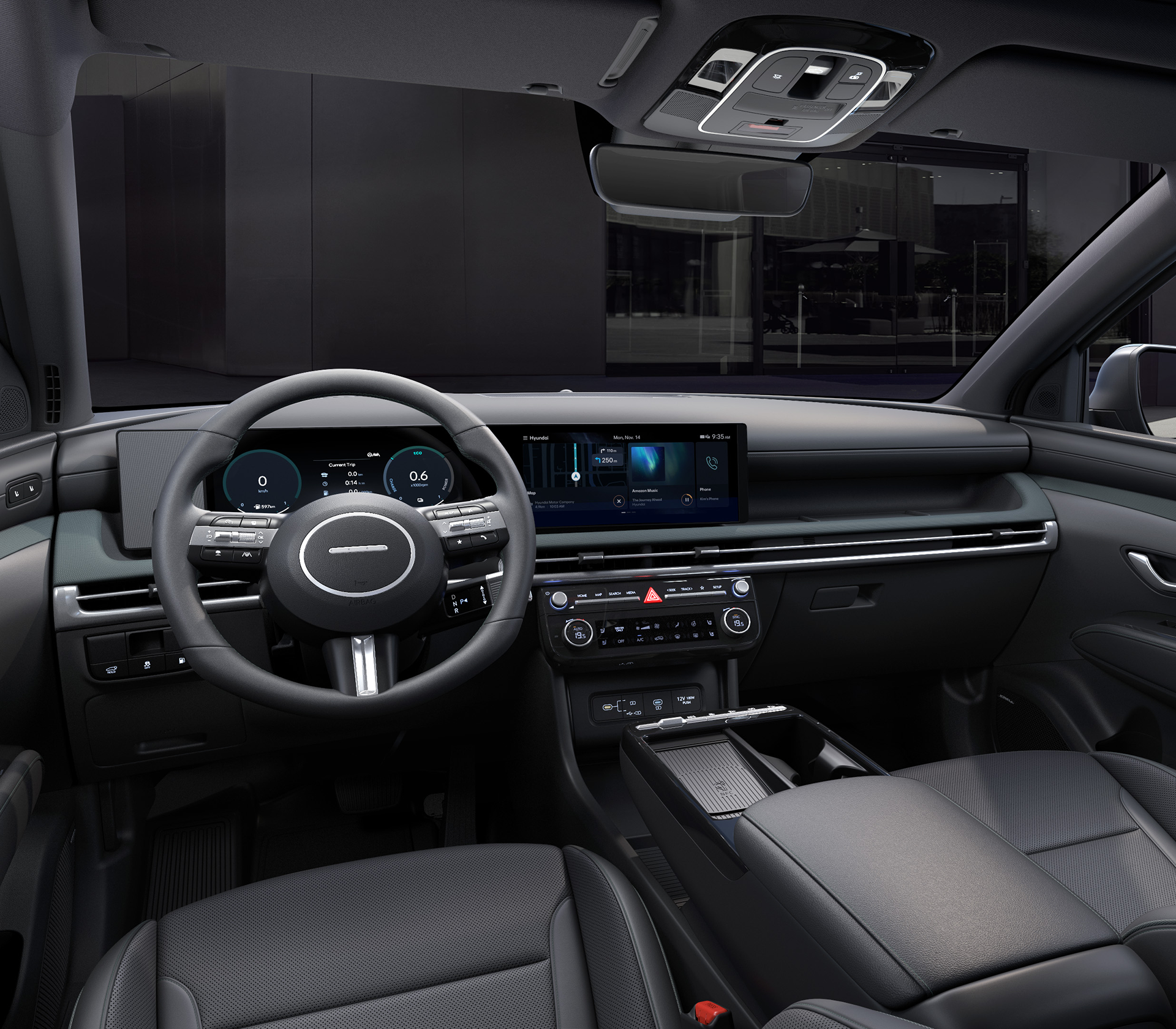 Hyundai TUCSON Innenansicht Lenkrad und Cockpit