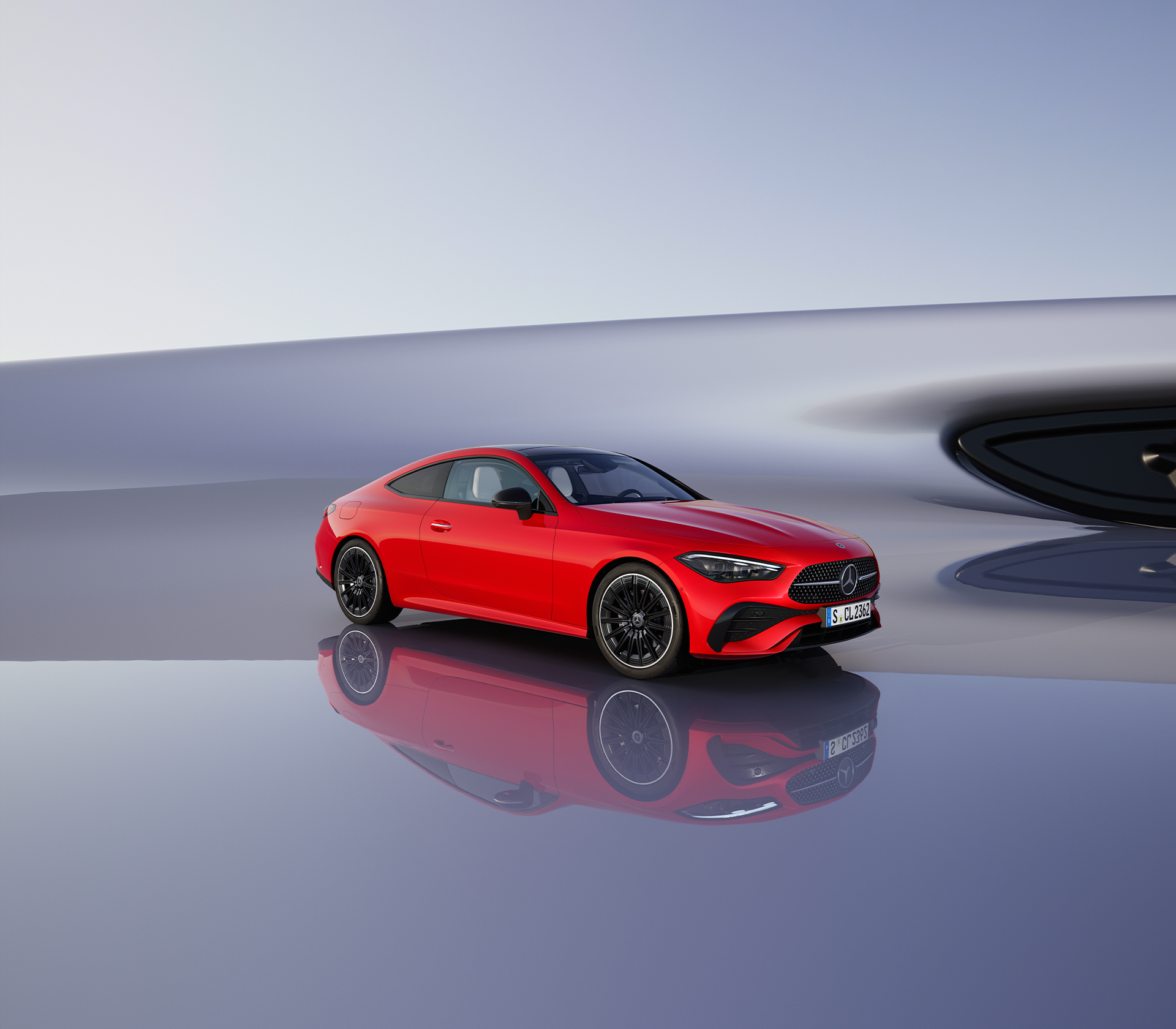 Mercedes-Benz CLE Coupe in rot von der Seite