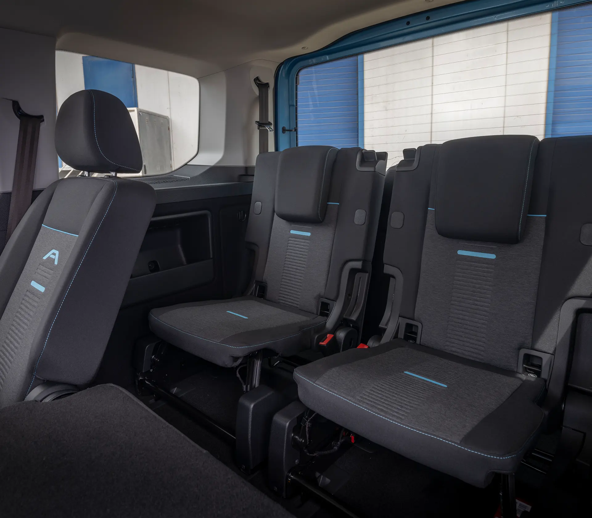 die hinterste Reihe im Ford Tourneo-Connect