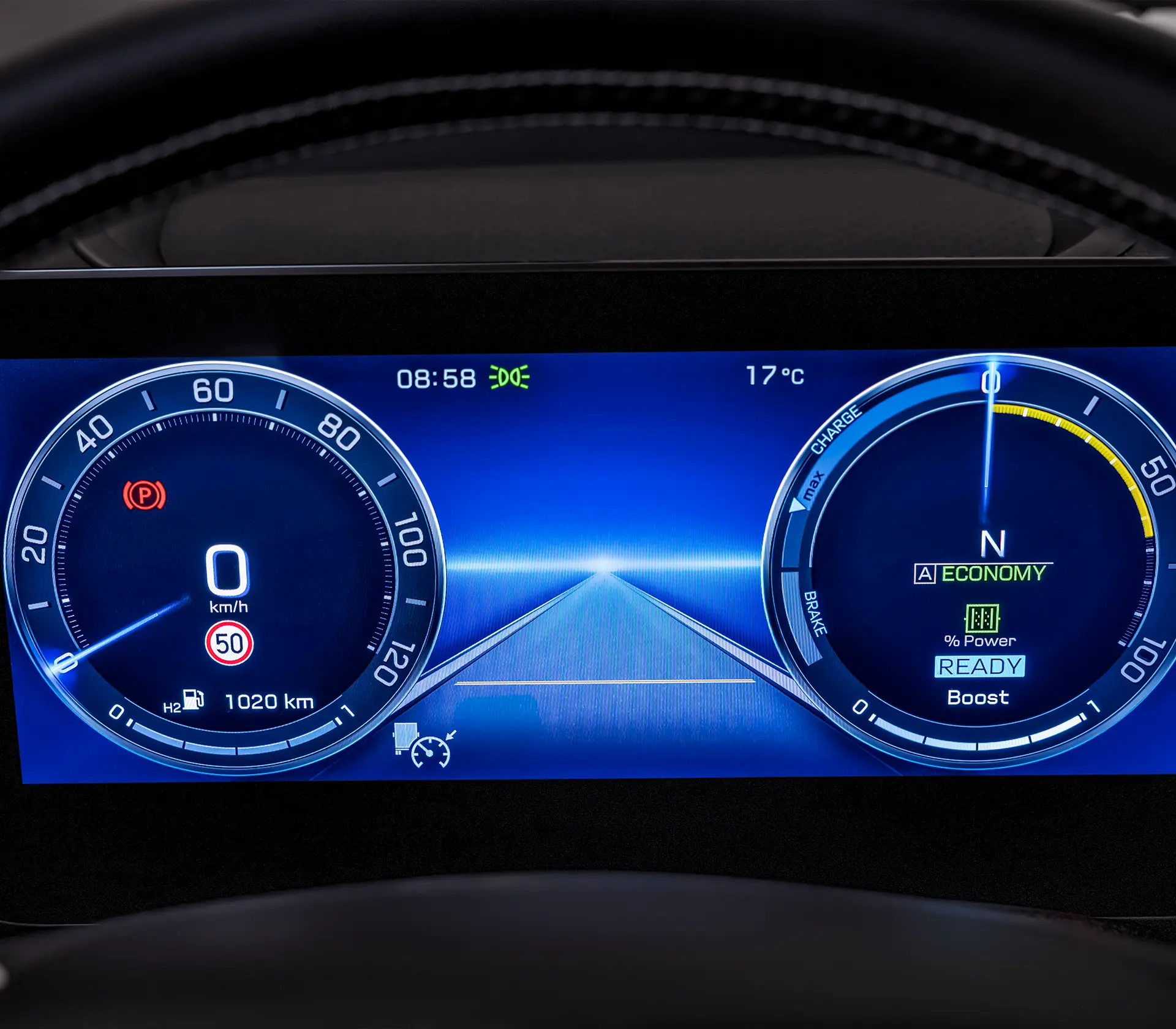 das Frontdisplay bei dem NextGenH2 Truck