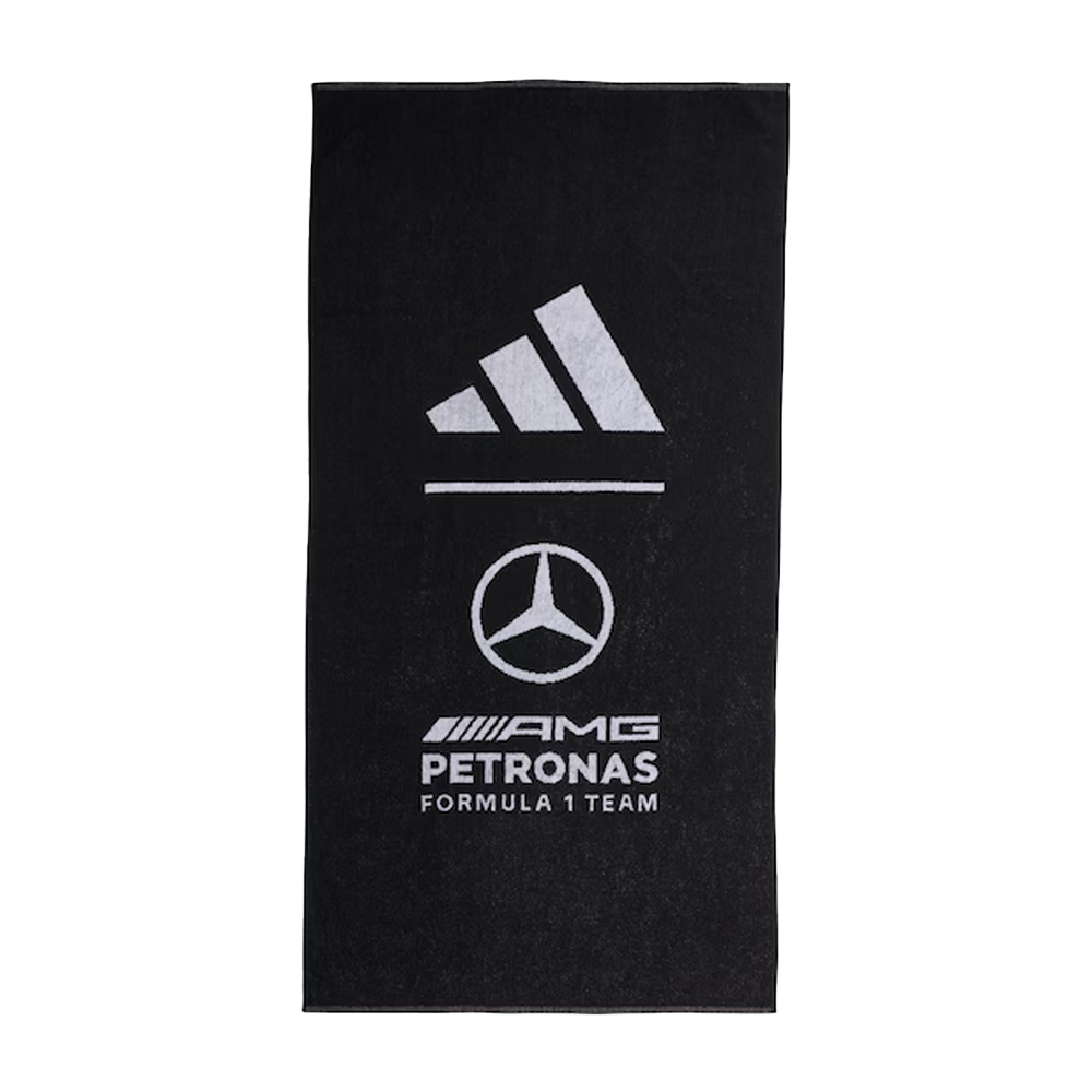 Mercedes-AMG F1 Handtuch 70 x 140 cm Baumwolle adidas Schwarz