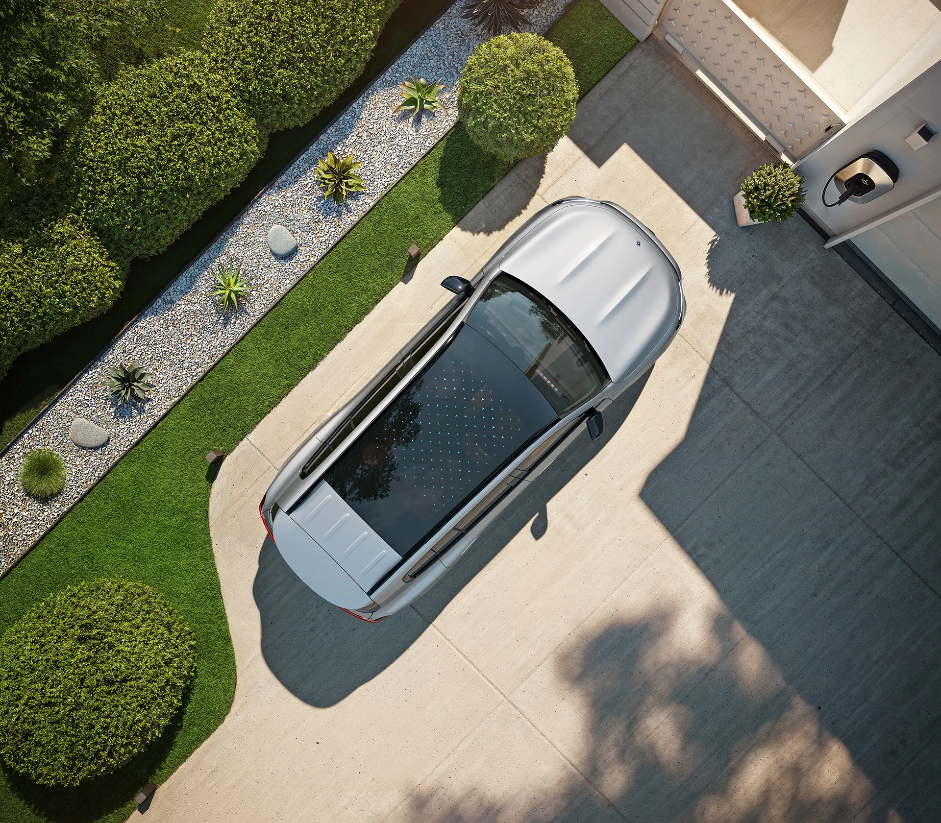 GLB Ansicht von oben auf das Sky Contoll Dach