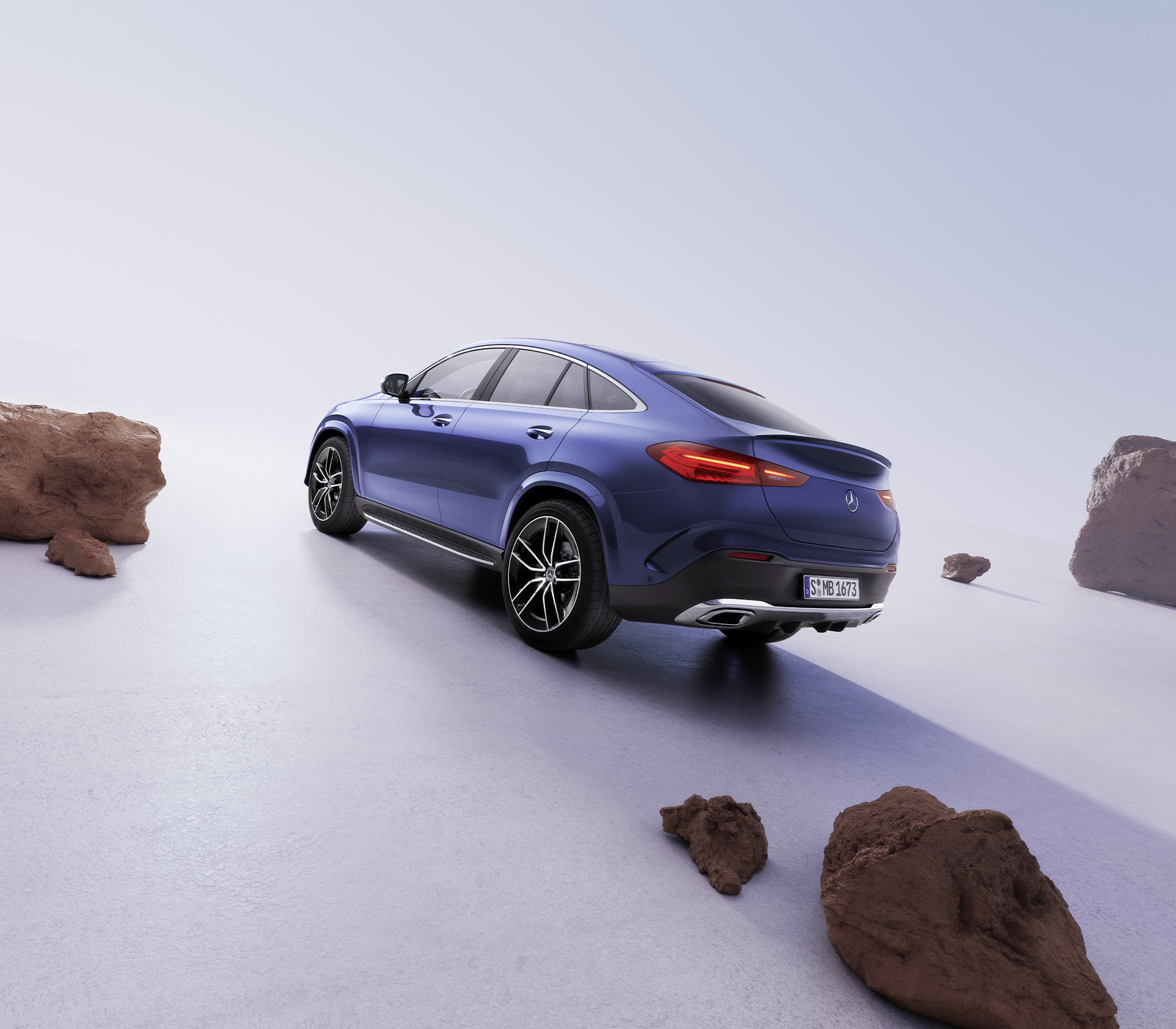 Mercedes-Benz GLE Coupé  seitenansicht in der man sehr gut die Coupé Form erkennt