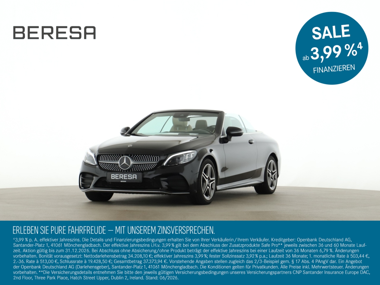 C 300 Cabriolet AMG MBUX AHK Kamera LED Memory