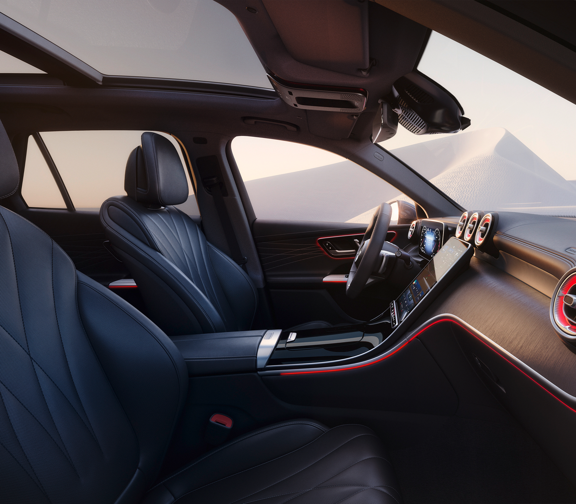 Mercedes-Benz GLC Frontsitze seitliche Ansicht von der Beifahrertür