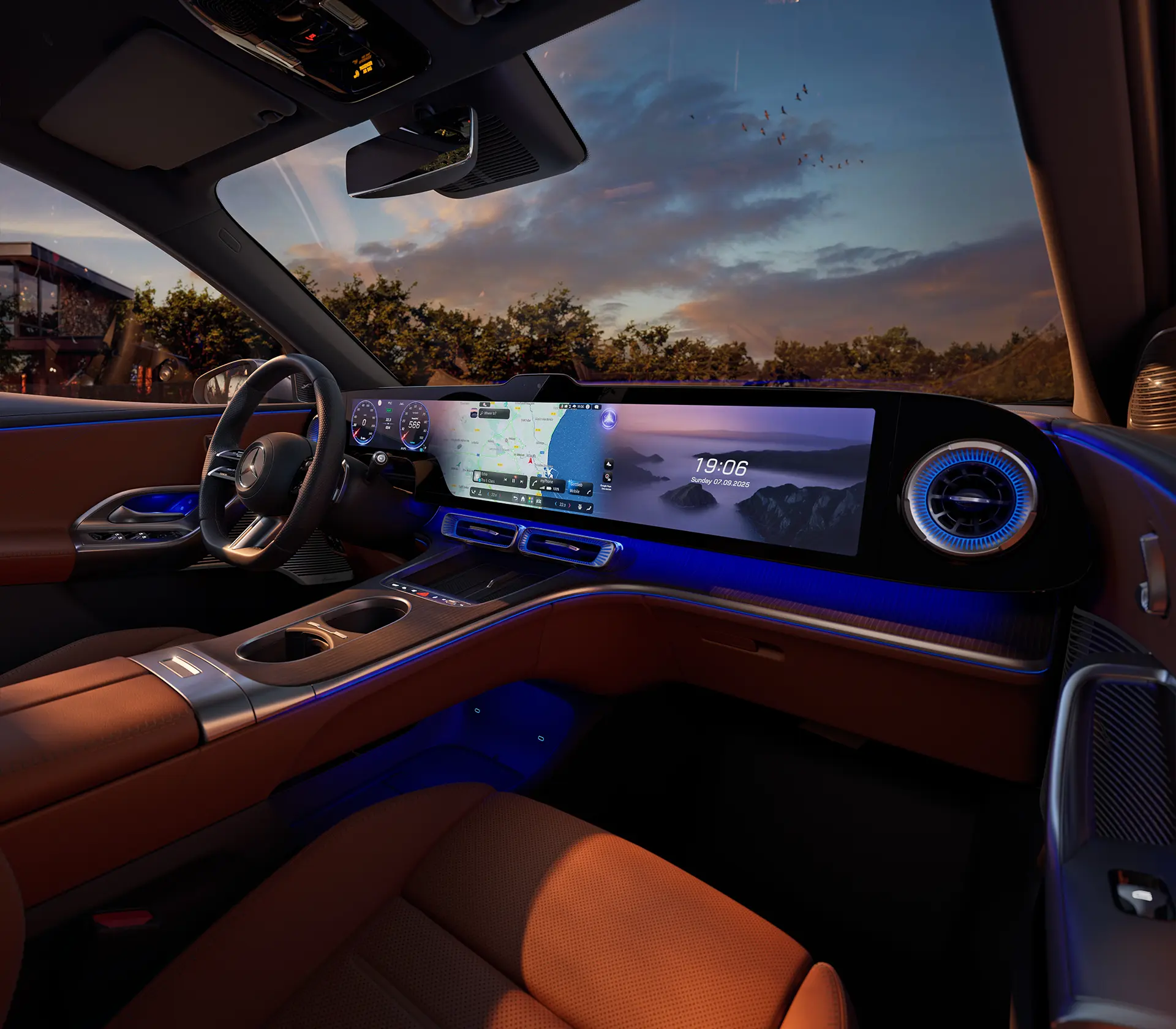 Innenraum des elektrischen GLC