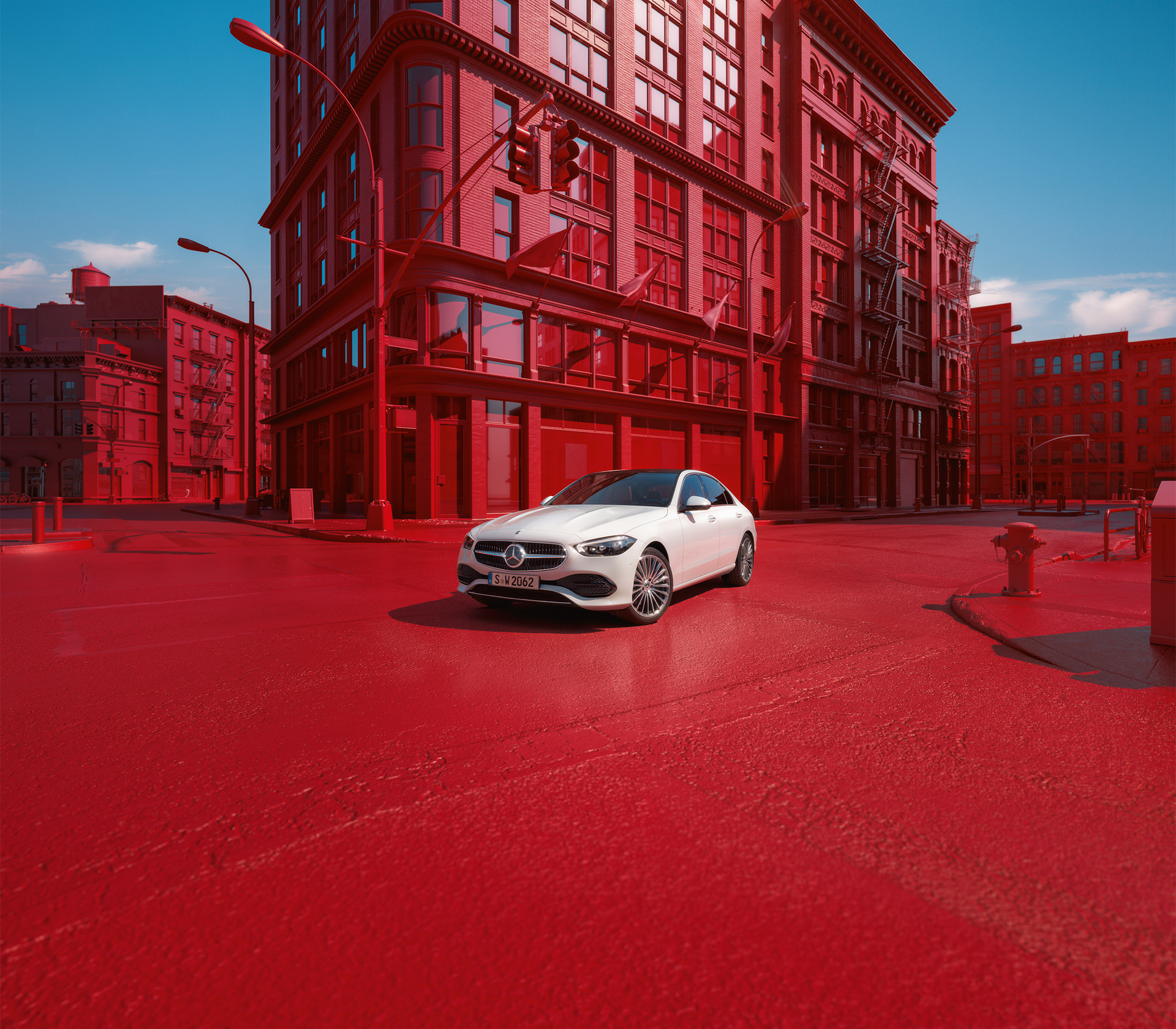 C-Klasse Limousine seitliche Frontansicht