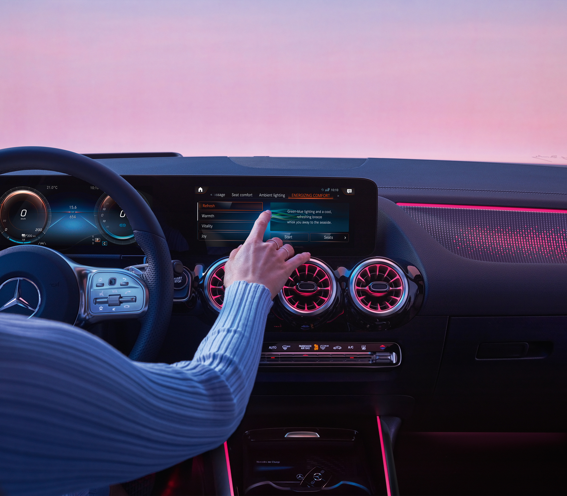 Mercedes-Benz EQA Bedienung der Bildschirmes