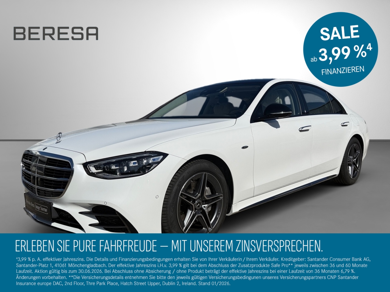 S 580 e 4M Lang AMG Exklusiv First-Class Fond-TV