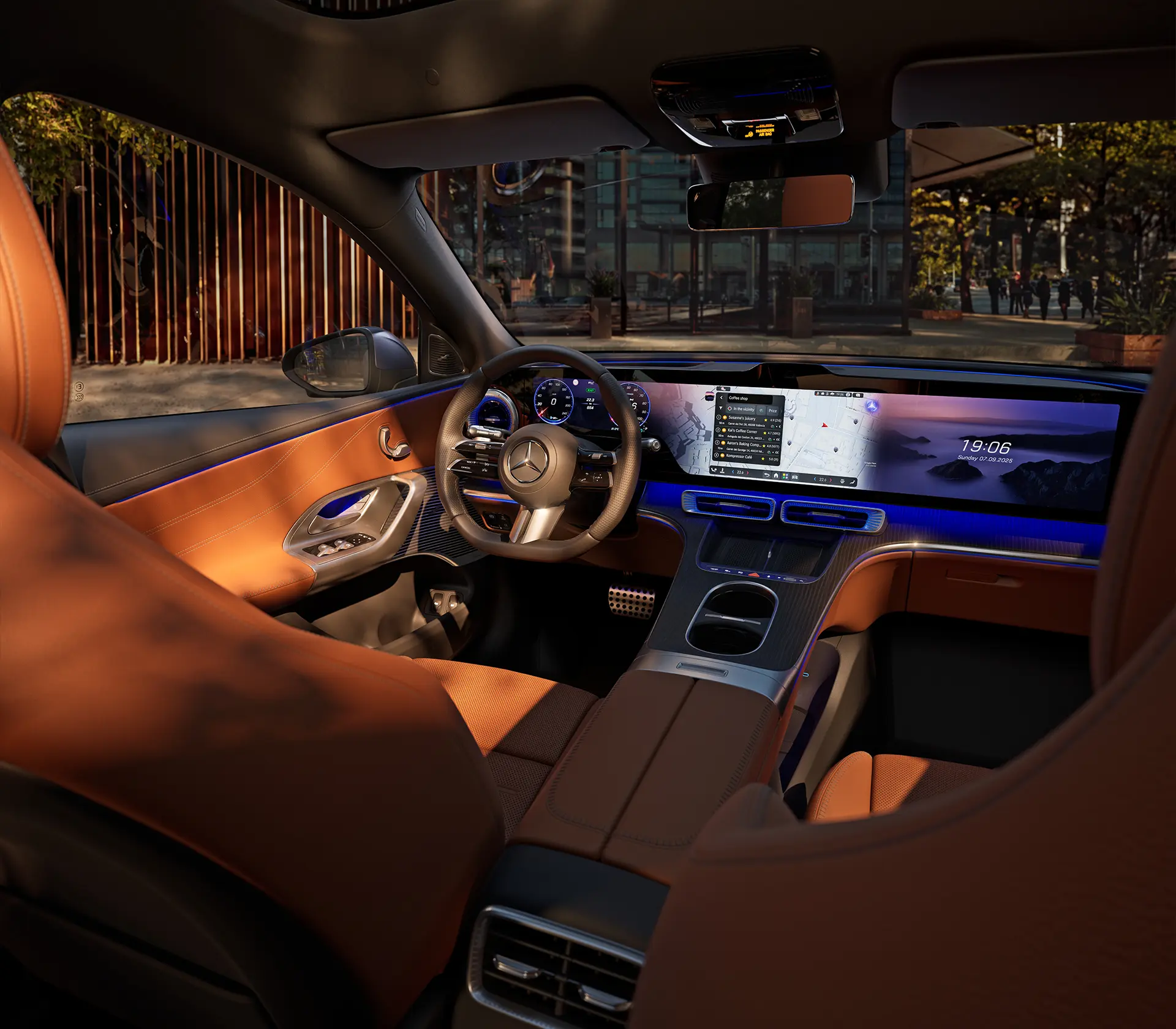 Innenraum des elektrischen GLC