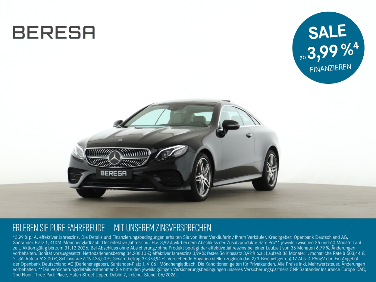 E 400 d 4M Coupé AMG Pano Burmester Leder beige