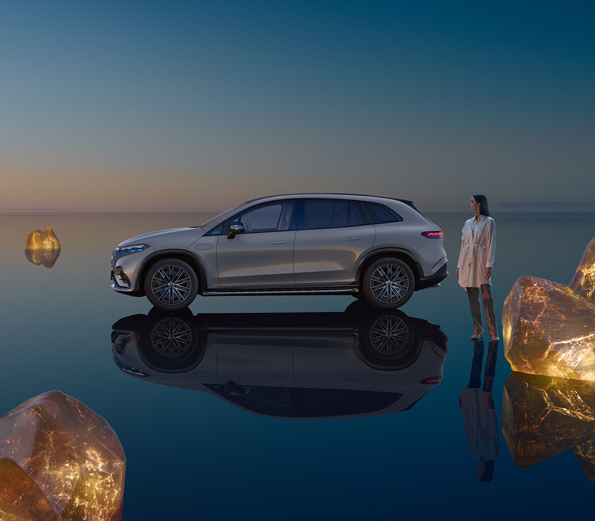 Mercedes-Benz EQS SUV Seitenansciht