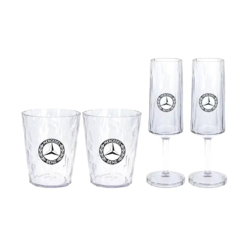 Mercedes-Benz Superglas-Set 4-teilig – PETG, bruchfest, koziol