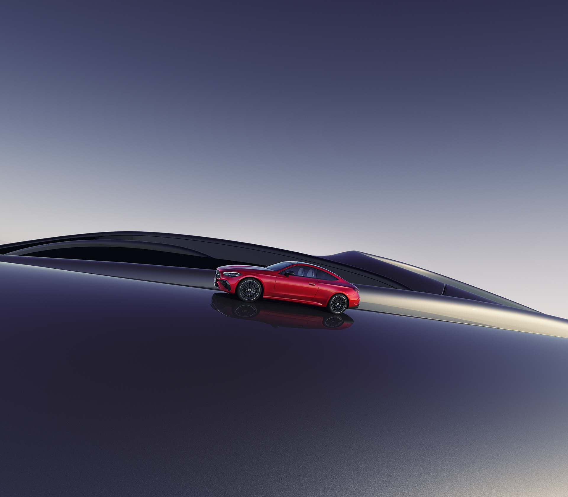 Mercedes-Benz CLE Coupe in rot von der Seite