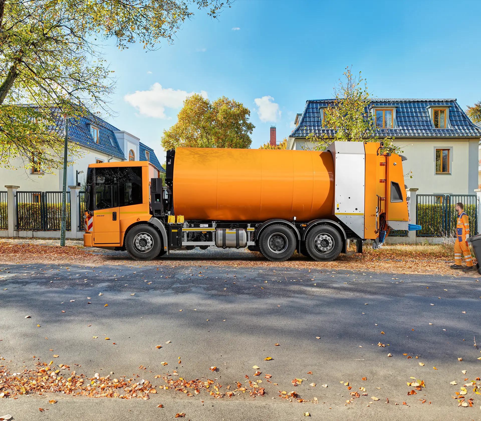 Ein Econic Mülltransporter