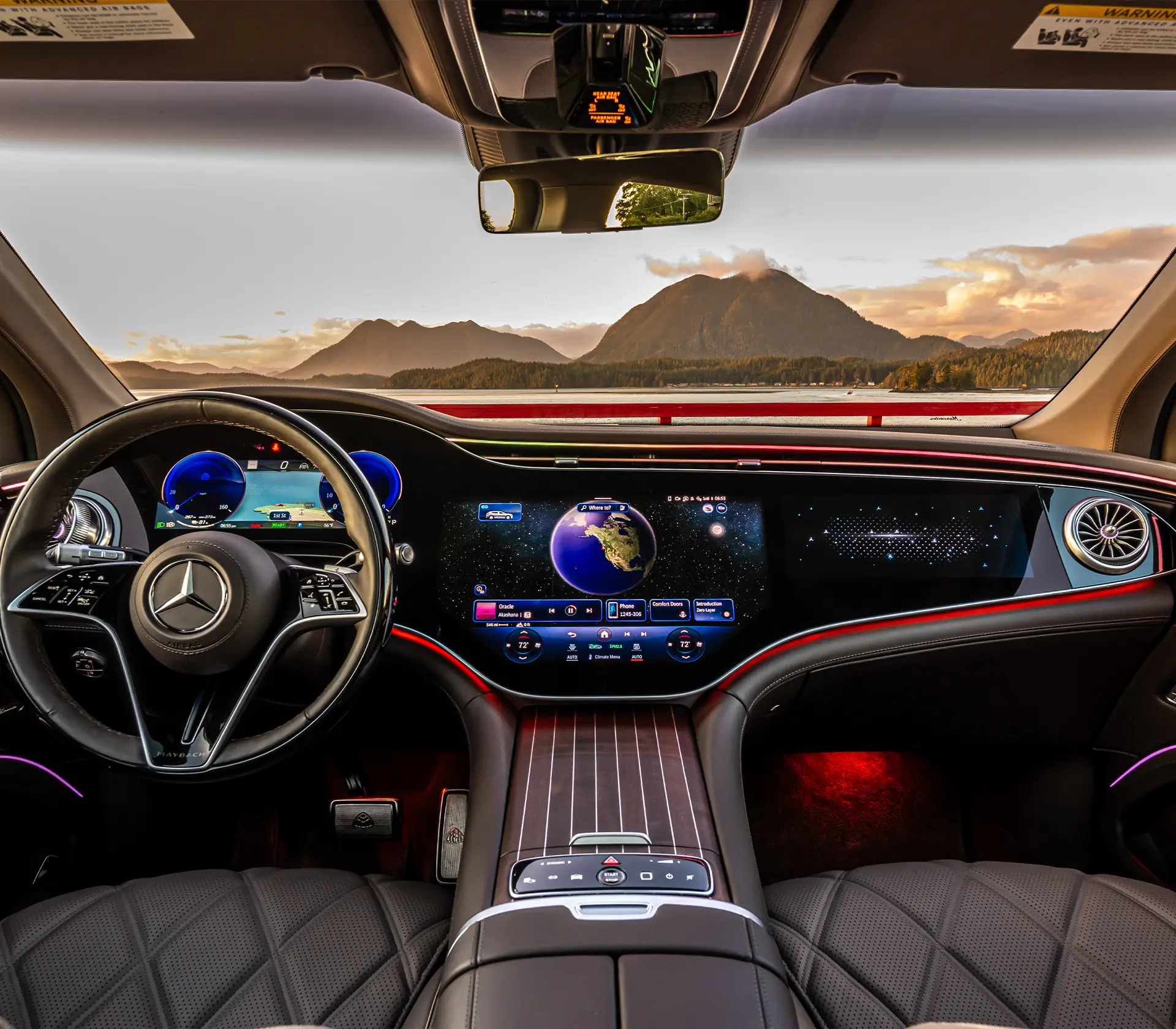 Mercedes-Maybach EQS SUV Cockpit mit Hyperscreen