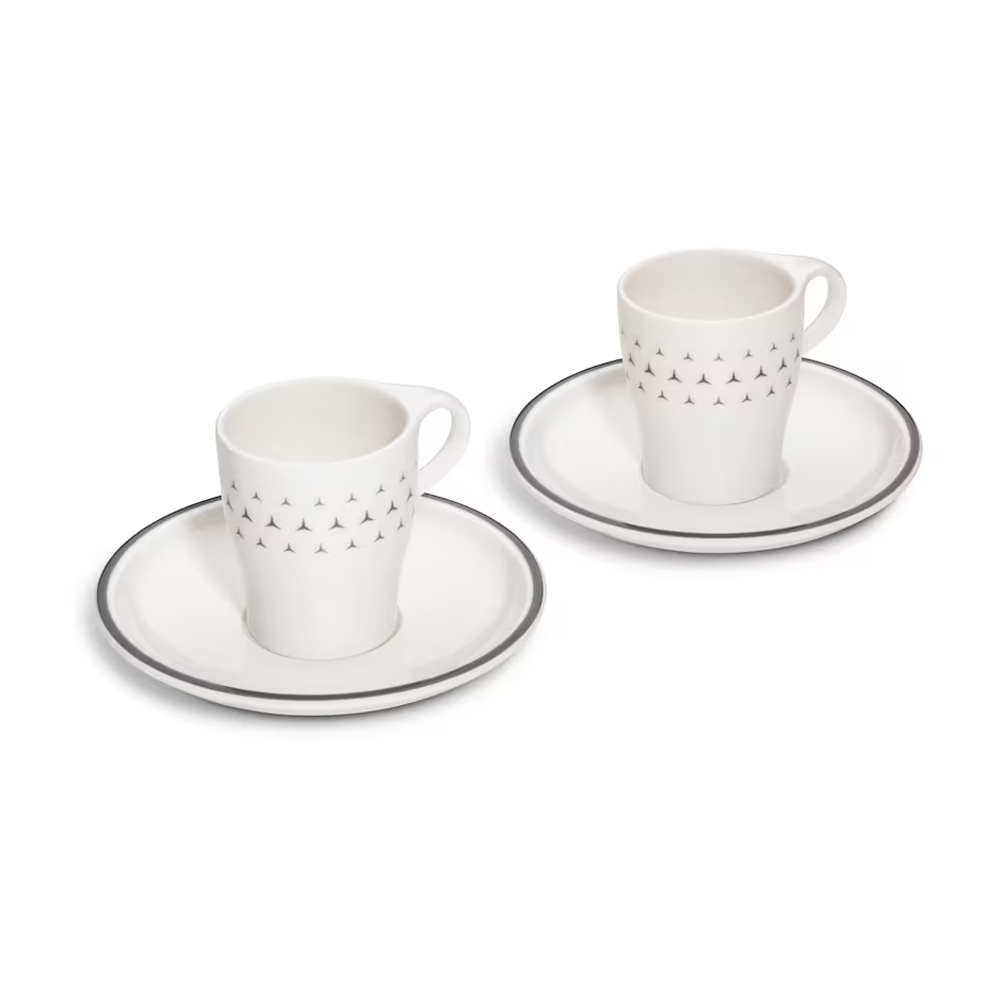Mercedes-Benz Espressotassen 2er Set Porzellan 90 ml Villeroy & Boch Weiß